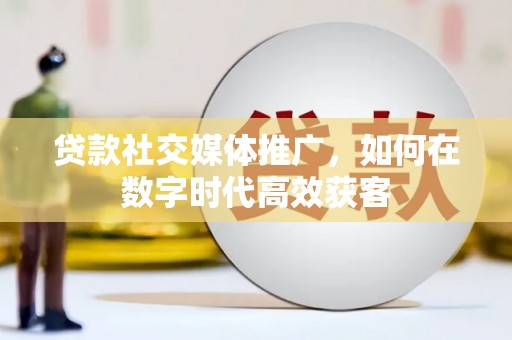 龙泉驿贷款社交媒体推广，如何在数字时代高效获客