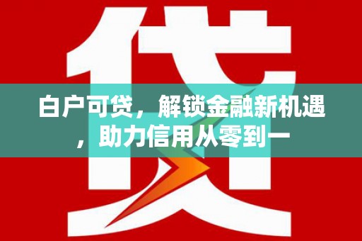 龙泉驿白户可贷，解锁金融新机遇，助力信用从零到一