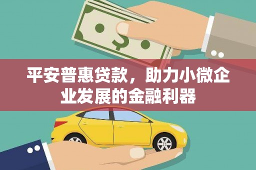 龙泉驿平安普惠贷款，助力小微企业发展的金融利器
