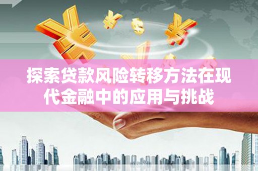 龙泉驿探索贷款风险转移方法在现代金融中的应用与挑战