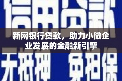 龙泉驿新网银行贷款，助力小微企业发展的金融新引擎