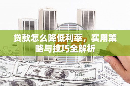 龙泉驿贷款怎么降低利率，实用策略与技巧全解析