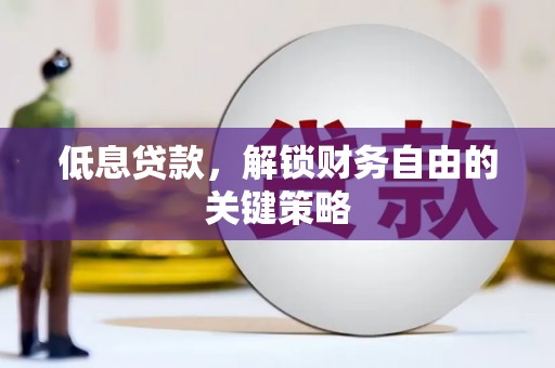 龙泉驿低息贷款，解锁财务自由的关键策略