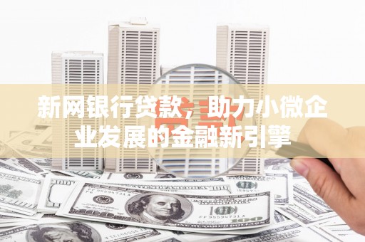 龙泉驿新网银行贷款，助力小微企业发展的金融新引擎