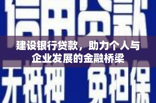 龙泉驿建设银行贷款，助力个人与企业发展的金融桥梁