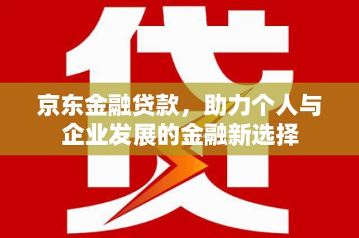 龙泉驿京东金融贷款，助力个人与企业发展的金融新选择