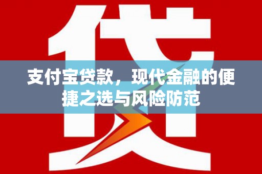 龙泉驿支付宝贷款，现代金融的便捷之选与风险防范