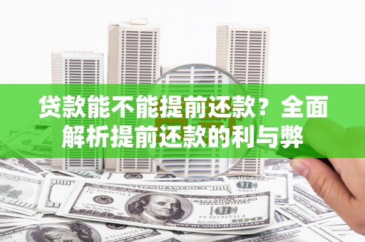 龙泉驿贷款能不能提前还款？全面解析提前还款的利与弊