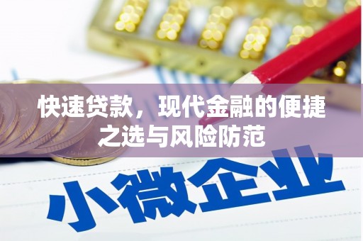 龙泉驿快速贷款，现代金融的便捷之选与风险防范