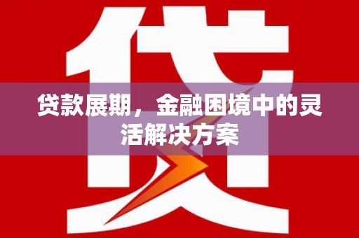龙泉驿贷款展期，金融困境中的灵活解决方案