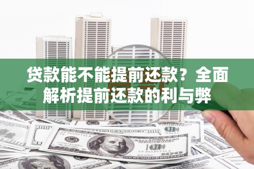 龙泉驿贷款能不能提前还款？全面解析提前还款的利与弊