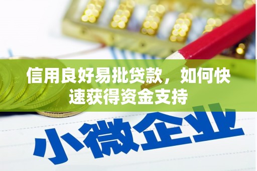 龙泉驿信用良好易批贷款，如何快速获得资金支持