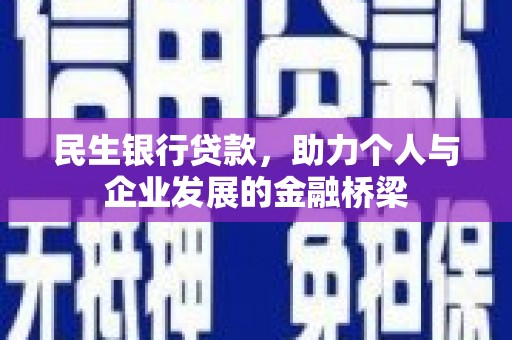 龙泉驿民生银行贷款，助力个人与企业发展的金融桥梁