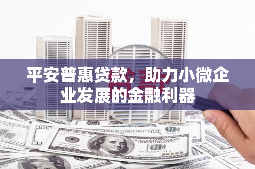 龙泉驿平安普惠贷款，助力小微企业发展的金融利器