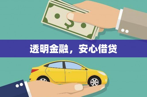 龙泉驿透明金融，安心借贷